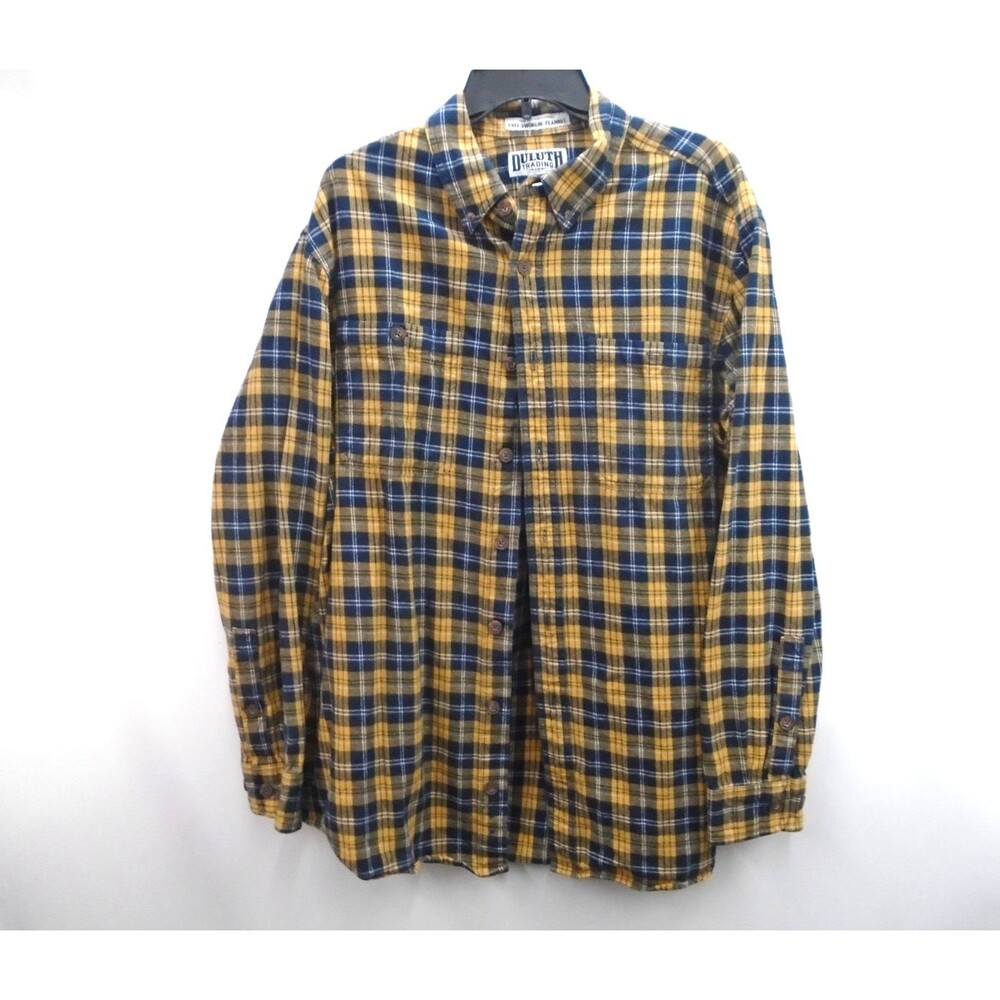 Duluth Trading Co. Men's Size L Tall Free Swingin' Relaxed Fit Flannel Shirt